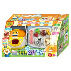 韓國 ONE&ONE LED Pororo 童謠廚房遊戲 噗噗蒸汽電鍋 + 餐盤套組