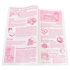 Inp Bistro 烘焙包裝塗層紙 粉紅色 33 x 33 cm, 100個, 1入