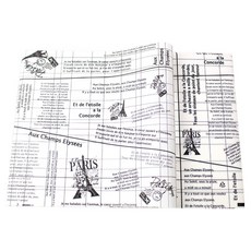 Inp 復古食品包裝塗層防油紙 Urban French 35 x 25 cm, 100個, 1入