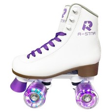 롤링스타 밀크팝 LED 롤러스케이트, 퍼플, 1개
