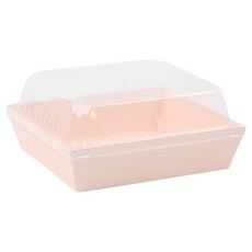 아이엔피 정사각 종이케이스 핑크 12 x 11 x 3.5 cm DR-4, 1개, 10개입