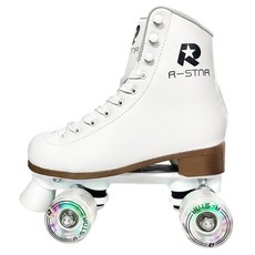 롤링스타 밀크팝 LED 롤러스케이트, 화이트, 1개