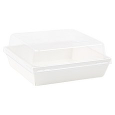 아이엔피 정사각 종이케이스 화이트 12 x 11 x 3.5 cm DR-4, 1개, 10개입