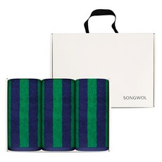 Songwol 松月 Coloric 條紋 180g 30支精梳棉 3入 手提盒