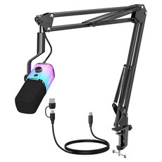 마오노 원터치 음소거 USB XLR 다이나믹 마이크, PD100XS, RGB