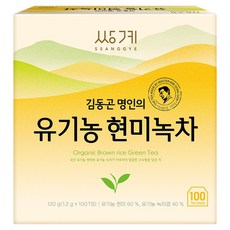 쌍계명차 유기농 현미녹차, 1.2g, 1개, 100개입