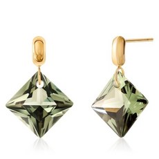 골드팡 18k 엣지 딥그린스피넬 귀걸이