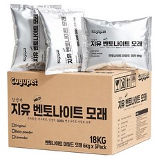 구구펫 고양이 마일드 벤토나이트 모래, 6kg, 3개, 베이비파우더향