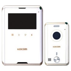 KOCOM 類比對講機 視訊電話 + 門鈴攝影機套組 白色