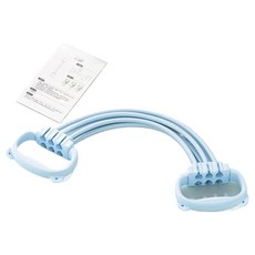 미네릭 여성용 등 어깨 스트레칭 고양이 귀 6줄 조절형 밴드, 1개, 블루