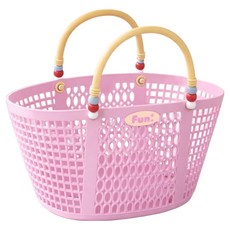 Hanbomnuri 彩色排水沐浴籃 玩水游泳包, 粉紅色