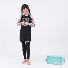 아쿠아티카 아동용 래쉬가드 상하의 AQA326 + 파우치 세트