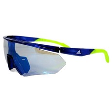 아디다스 스포츠 고글 SP0027, 반투명 블루(프레임) + 블루 미러 변색(렌즈), 1개