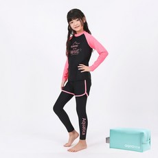 아쿠아티카 아동용 래쉬가드 상하의 AQA319 + 파우치 세트