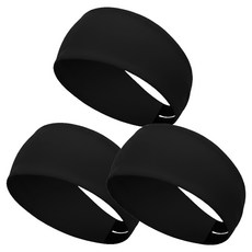 인콘트로 듀얼 벤틸레이션 냉감 스포츠 헤어밴드, 3개, 라이트블랙