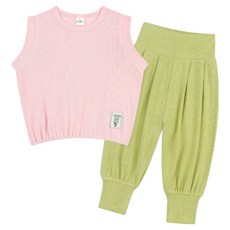 MilkBaby 아동용 멋쟁이곰 여름 라운지웨어 상하의 세트