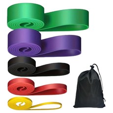 마라나타 풀업밴드 + 파우치, 혼합색상(운동밴드), 블랙(파우치), 1세트