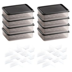 비트리 부드럽게 휘어지는 냉동 정리용기 600ml 8p + 소분칸칸이 9칸 소 4p 세트, 1세트