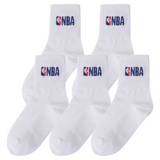 NBA 兒童Logo中筒襪5雙