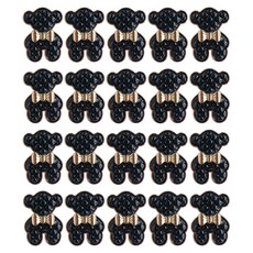 코오미 곰돌이 만들기 DIY 부자재 6W0147, 블랙, 20개
