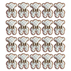 코오미 곰돌이 만들기 DIY 부자재 6W0147, 화이트, 20개