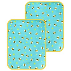 더해피 폴딩 휴대 돗자리 2p, 24 꿀벌 민트