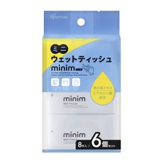 IRIS OHYAMA 愛麗思歐雅瑪 minim迷你款濕紙巾 PWT-6PN 8張, 1套, 6個裝, 8g