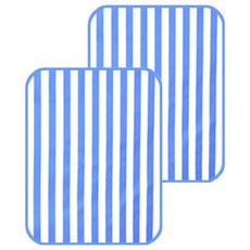 더해피 폴딩 휴대 돗자리 2p, 11 스트라이프 로열블루