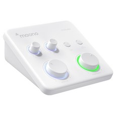 마오노 24bit / 192kHz 레코딩 팟캐스트 방송 녹음용 오디오 인터페이스, 화이트, PS22 Lite
