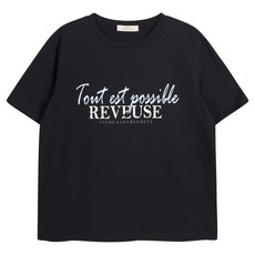 플라스틱아일랜드 여성용 실켓터치 레터링 면 티셔츠 PR7CH302