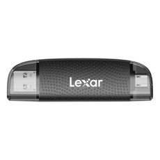 Lexar 雷克沙 多功能二合一 USB-A + Type-C 讀卡機, 黑色, 1個, LRW310X-BNBNG