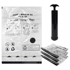 World Clean 棉被壓縮袋 黑色 4入 + 專用幫浦組