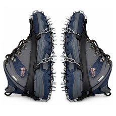 플렉시워크 등산 빙판용 스텐48pin 아이젠, 블랙