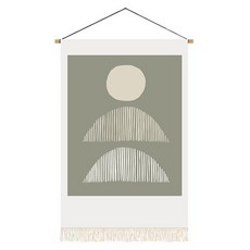 부트핏 심플 모던 기하학 패브릭 벽걸이 그림, 타입8