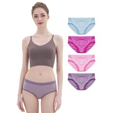SOFT LIGHT 無暇美眉 除黴抗菌無縫內褲 2921 6入組, 紫色 +淺粉色 + 桃紅色 + 淺藍色 + 顏色隨機