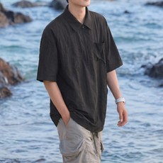 Dotif 男士半拉鍊Anorak休閒短袖襯衫 D263-0482
