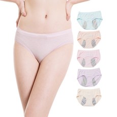 SOFT LIGHT 360°安心動 全方位防漏生理內褲 2923 6入組, 彩粉色 + 彩藍色 + 彩紫色 + 彩桔色 + 彩黃色 + 顏色隨機