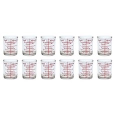 Lucky Glass 經典計量燒酒杯 45ml, 12個, 透明