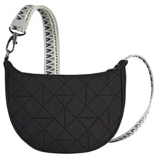 TRAVELON Boho 防盜格紋斜背包 TL-43623, 黑色