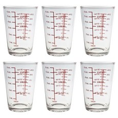 럭키글라스 V 시리즈 계량 투명 소맥잔 170ml, 6개