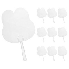 모던앳 DIY 투명 동물 부채 토끼, 혼합색상, 10개