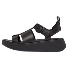 fitflop 女款PLATFORM漁夫皮革涼鞋, 黑色, 220