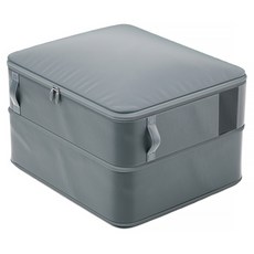 JOSIC 升級可視窗 拉鍊衣物棉被壓縮袋 70L 灰色, 1個, 1個裝