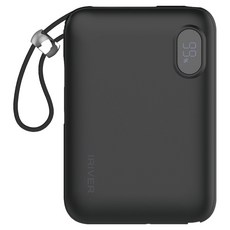 아이리버 22.5W 고속충전 미니 보조배터리 10000mAh, 블랙, IFC-A10