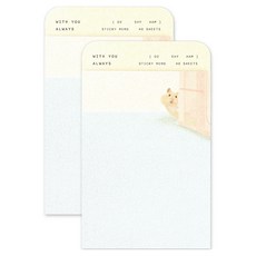 대시앤도트 위드 유 올웨이즈 스티키 메모, 02 샤이 햄, 40개입, 2개