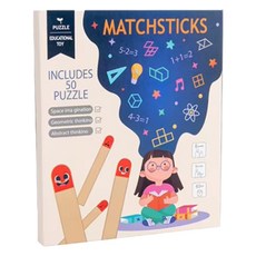 자석 성냥개비 퍼즐 고급형 나무색 빨강, 1개, 30피스