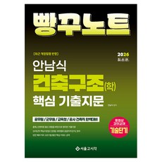 2026 안남식 건축구조(학) 핵심 기출지문 빵꾸노트:공무원/군문원/교육청/공사 건축직 완벽대비, 서울고시각(SG P&E)