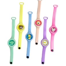 루아르모 어린이 캐릭터 LED 썸머 팔찌 밴드, 랜덤발송, 6개
