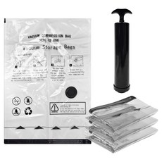 월드크린 블랙 이불 압축팩 4p + 전용펌프 세트, 1세트