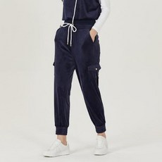 HALEY 女款標準版型絲絨抓皺鬆緊束口褲 HFAVP1602